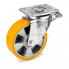 Polyurethane wheel in swivel duty bracket with pad and brake 5034160 BMH