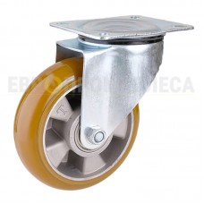 Polyurethane wheel in swivel bracket with pad 5220200 BЕ