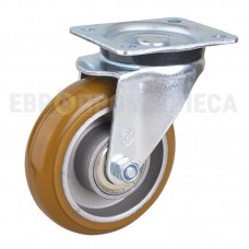 Polyurethane wheel in swivel middle duty bracket with pad 5222125 BM