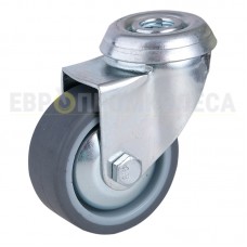 Polypropylene wheel in swivel bracket with bolt hole 6080050 BK