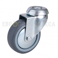 Polypropylene wheel in swivel bracket with bolt hole 6080075 BK