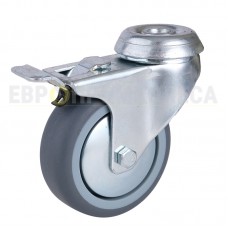 Polypropylene wheel in swivel bracket with bolt hole and brake 6090075 BК