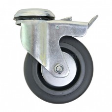 Polypropylene wheel in swivel bracket with bolt hole 6290100 BK