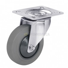 Thermoplastic rubber wheel in swivel bracket with pad 6321100 BК