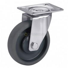 Thermoplastic rubber wheel in swivel bracket with pad 6321125 BК