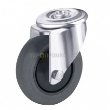 Thermoplastic rubber wheel in swivel bracket with bolt hole 6381100 BК