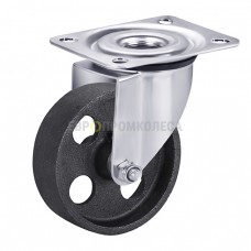 Heat-resistant cast iron wheel in swivel standart bracket with pad 7220100 BE
